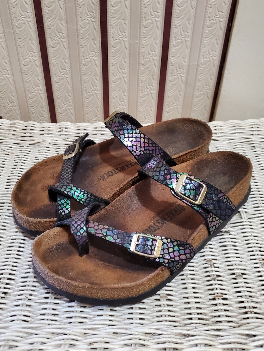 Birkenstock Reptile Rainbow Sandal 39/8